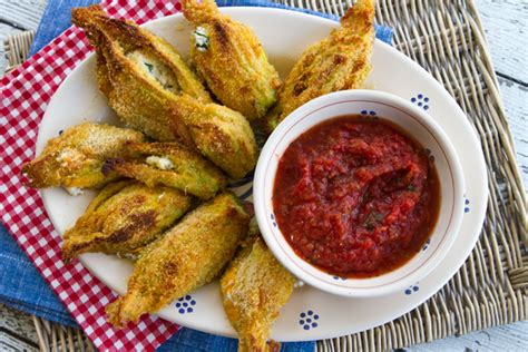 Baked Ricotta Stuffed Zucchini Flowers | Italian Food Forever