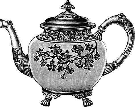 Free Clip Art Images – Vintage Teapot & Service Set | Tea pots vintage ...