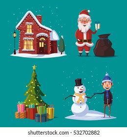 Christmas Tree Gifts Cartoon Vector Illustration Stock Vector (Royalty Free) 532702882 ...