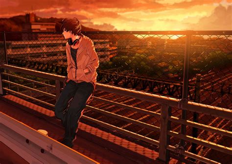 Anime Boy Sitting Alone Wallpapers - Wallpaper Cave