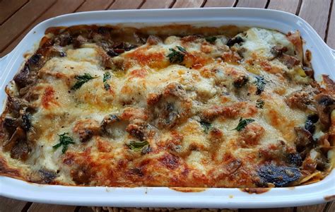 Lasagne al forno mushrooms and burrata - The Pasta Project