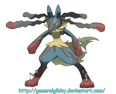 Sugimori Style MegaLucario = Original Colors by GeneralGibby on DeviantArt