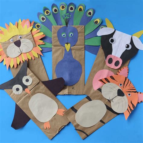 Paper Bag Animal Crafts For Toddlers - papercraft among us