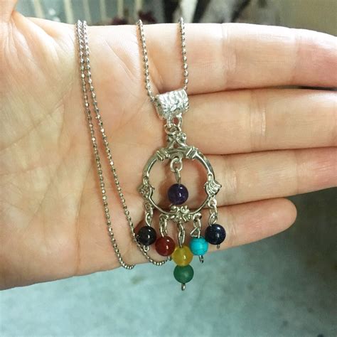 7 Chakra Stone Necklace | Etsy | Stone necklace etsy, Healing stones jewelry, Chakra stones