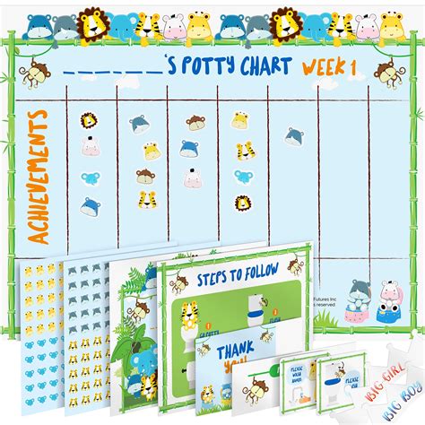 Buy Potty Training Chart for Toddler, Boys & Girls, Sticker Chart for ...