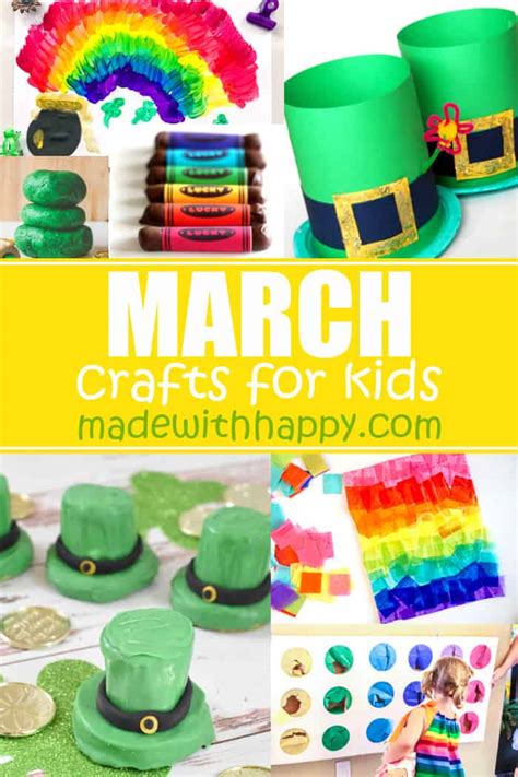 March Crafts For Kids - Tons of Easy Spring, Rainbow & St. Patty's Crafts