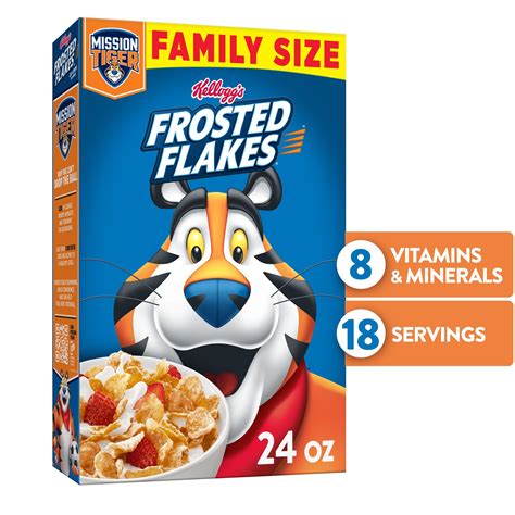 Kellogg's Frosted Flakes Breakfast Cereal, Kids Snacks, Original, 24 Oz ...