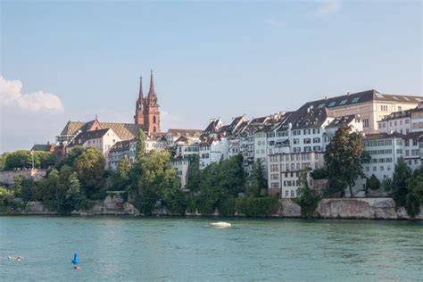 View on Basel City and River Rhine Editorial Photo - Image of rhine, medieval: 139289291