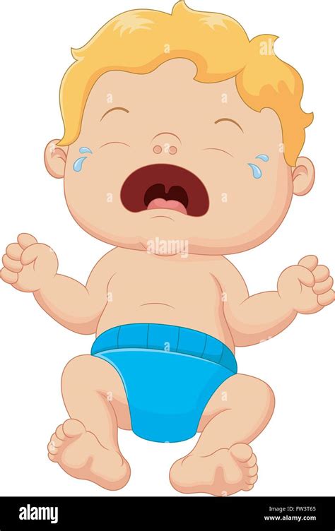 Cartoon little baby crying Stock Vector Image & Art - Alamy