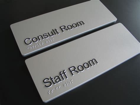 10mm Moulded Acrylic Braille Signs #braillesignsupplies #brailleform #braille #signs #tactile # ...