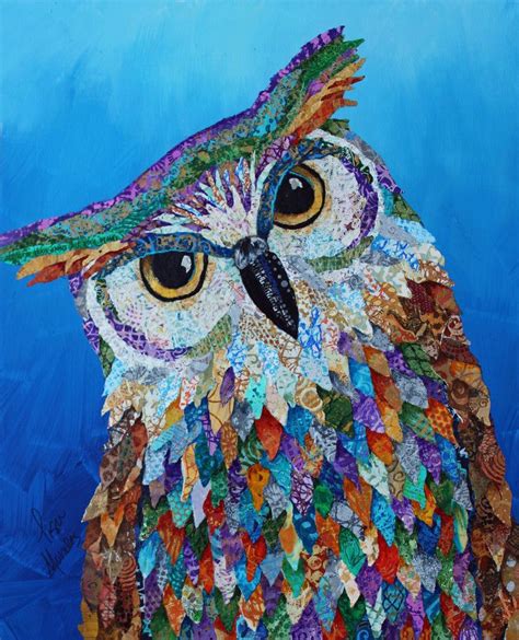 Great Horned Owl by Lisa Morales Mixed Media #owl #owlart #painting #mixedmedia #greathornedowl ...