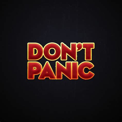 Don't Panic - The Hitchhiker's Guide To The Galaxy Wallpaper