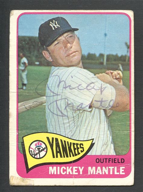 Lot Detail - 1965 Topps Signed Mickey Mantle Card