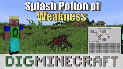 Splash Potion Of Weakness Minecraft Pe Recipe | Deporecipe.co