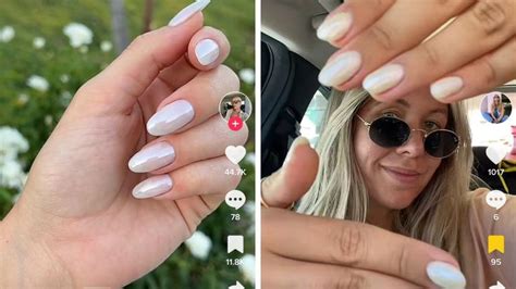 Hailey Bieber’s Nails Are Going Viral as TikTokers Recreate the Pearl ...