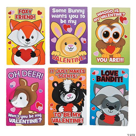 Animal Valentines with Mini Buttons | Oriental Trading