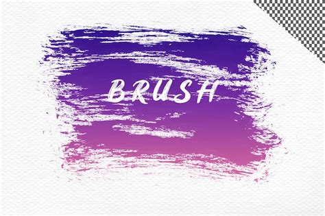 Premium PSD | Paint brush stroke on transparent background