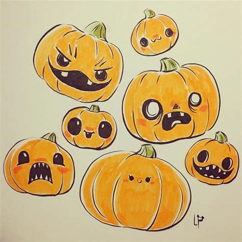 Linda Panda®️ on Instagram: "inktober day 23! So many cute pumpkin ...