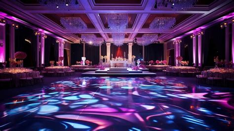 Premium AI Image | A Photo of a Festive Wedding Reception Dance Floor