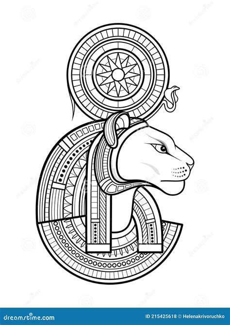 Sekhmet. Vector God of Ancient Egypt. Tourism Stock Vector ...