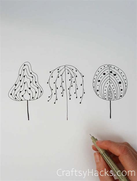 21 Easy Tree Drawing Ideas - Craftsy Hacks