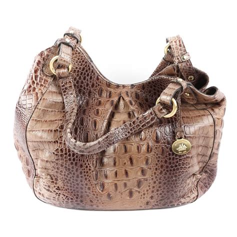 Brahmin Croc Embossed Leather Handbag | EBTH