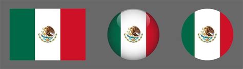 Premium Vector | Mexico flag set collection vector