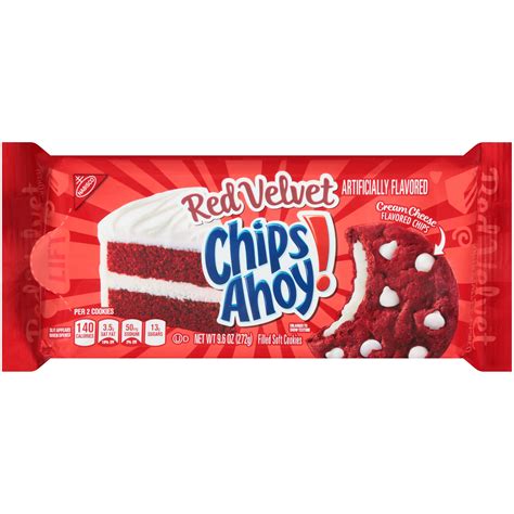 Nabisco Chips Ahoy! Red Velvet Filled Soft Cookies, 9.6 Oz. - Walmart.com - Walmart.com