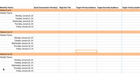 Content Marketing Editorial Calendar Template 2014