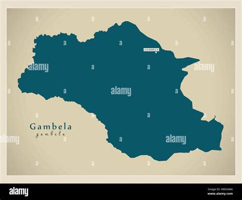 Modern Map - Gambela ET Stock Vector Image & Art - Alamy