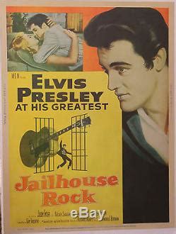 Jailhouse Rock Vintage Movie Poster One Sheet Elvis Presley Very Rare Style