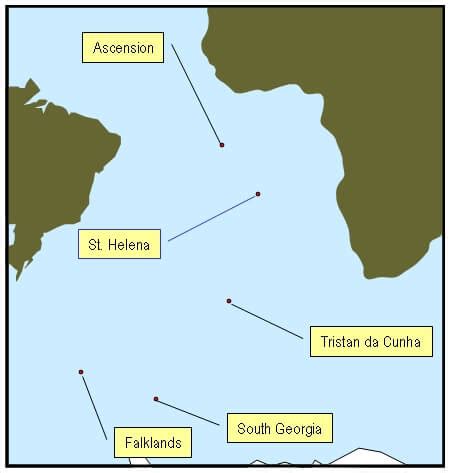 Tristan da Cunha Map