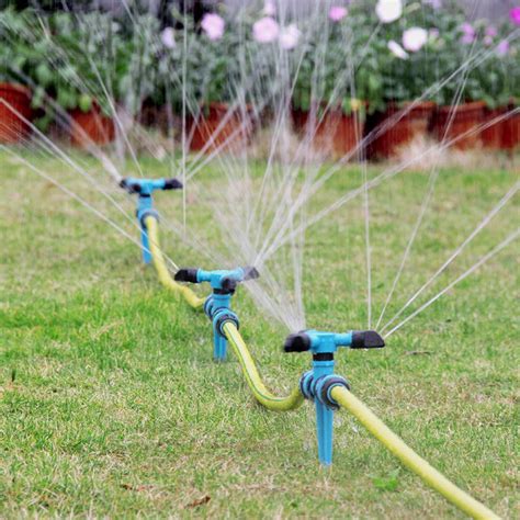 TF Lawn Sprinkler Automatic 360 Rotating Adjustable Garden Water ...