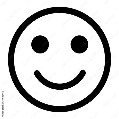 smiley face emoticon / emoji line art vector icon for apps and websites ...