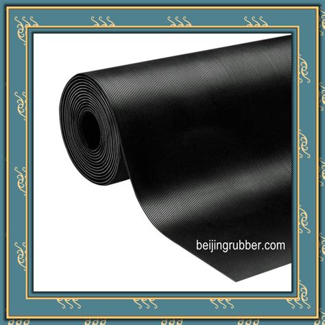 Corrugated Fine Ribbed matting long rolls --- China Rubber matting factory