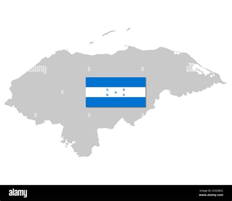 Flag and map of Honduras Stock Photo - Alamy