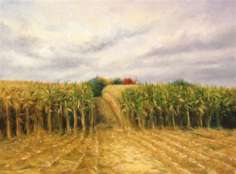 Corn field painting