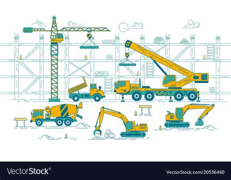 Construction site Royalty Free Vector Image - VectorStock