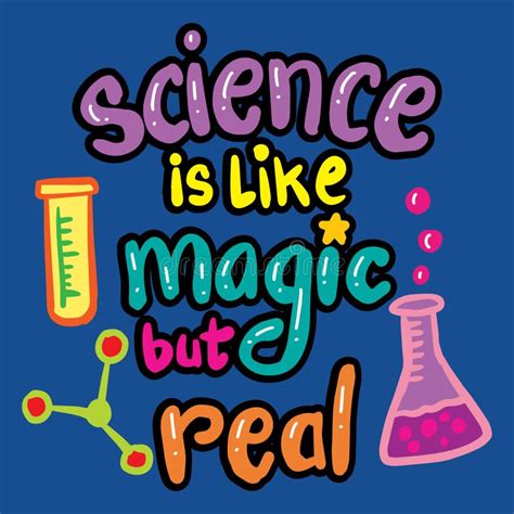 Science is Like Magic but Real. Science Quote. Stock Vector - Illustration of human, graphic ...