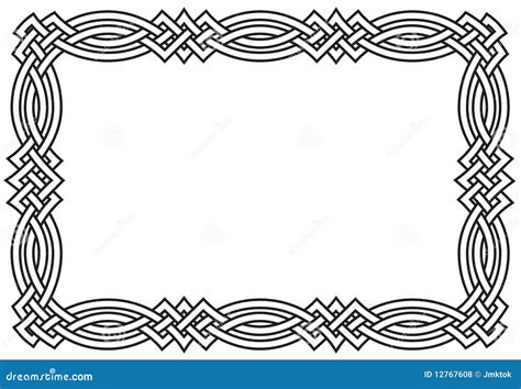 Celtic Knot Border stock vector. Illustration of woven - 12767608