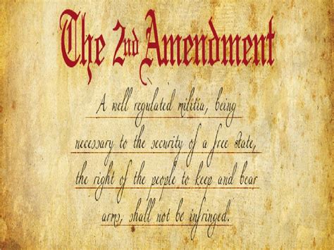 2nd Amendment - The Bill of Rights