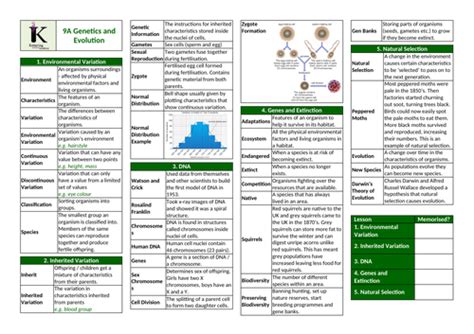 Exploring Science Year 9- Knowledge Organisers | Teaching Resources