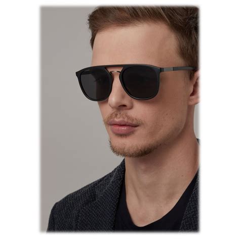 Giorgio Armani - Square Frame Sunglasses - Black - Sunglasses - Giorgio ...