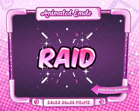 ANIMATED STATIC EMOTE Raid, Text Emote, Raid Emote, Animated Raid Emote, Raid V7 Emote, Raid ...