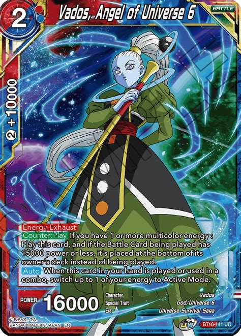 Vados, Angel of Universe 6 - Realm of the Gods - Dragon Ball Super CCG