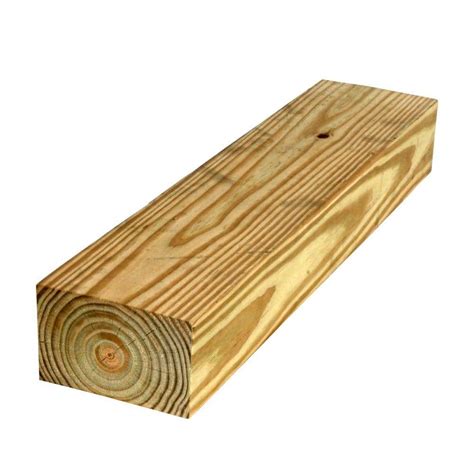 4 in. x 6 in. x 12 ft. #2 Pressure-Treated Ground Contact Southern Pine ...