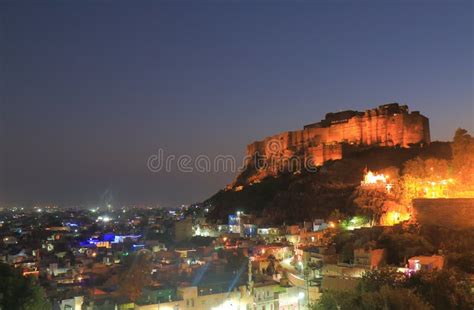 Mehrangarh Fort Night View Jodhpur India Stock Image - Image of vacation, night: 106757951