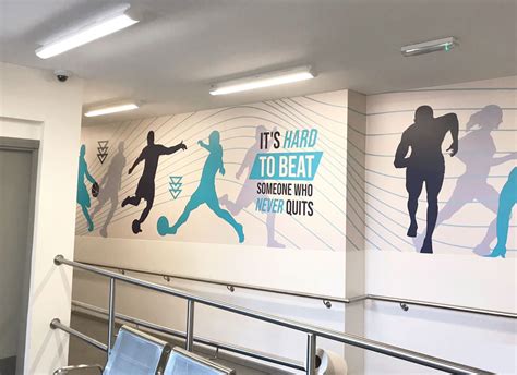 Sports Wall Mural for Trinity C of E School Manchester - Wall Graphics