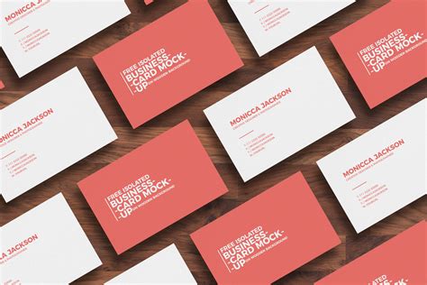 Free Isolated Business Card Mockup on Wooden BackgroundGraphic Google – Tasty Graphic Designs ...