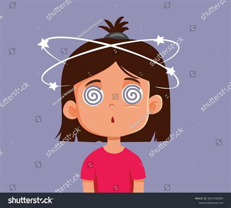 Dizzy Child Vertigo Symptoms Vector Cartoon Stock Vector (Royalty Free) 2073794297 | Shutterstock